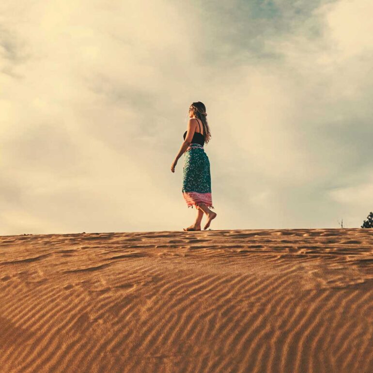 woman desert